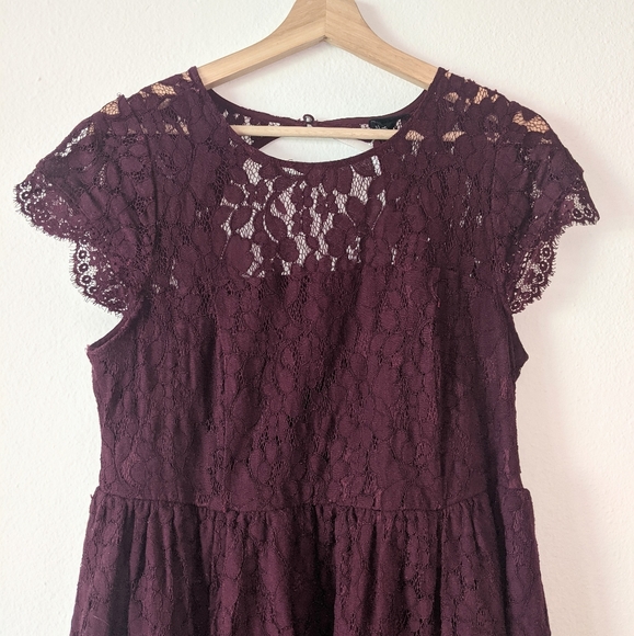 Torrid Lace Open Back Mini Skater Dress 10 - Picture 3 of 13